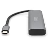 Digitus USB-C 4-Port 2x USB A + 2x USB-C, USB-Hub silber