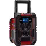 EINHELL TE-CR 18 Li DAB+/FM/BT - Solo, Baustellenradio rot/schwarz, Bluetooth, AUX, USB, ohne Akku und Ladegerät