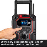 EINHELL TE-CR 18 Li DAB+/FM/BT - Solo, Baustellenradio rot/schwarz, Bluetooth, AUX, USB, ohne Akku und Ladegerät
