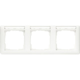 Gira Rahmen dreifach mit Beschriftungsfeld glänzend weiß (glänzend), Retail