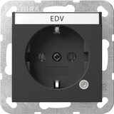 Gira Steckdose Kontrollleuchte und Beschriftungsfeld schwarz, Retail