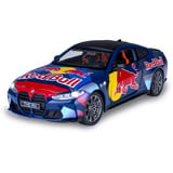 Jamara BMW M4 Diecast, Modellfahrzeug blau, Maßstab 1:23, inkl. Knopfzellen
