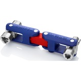 KNIPEX Schaltschrankschlüssel "DoubleJoint", Steckschlüssel blau/rot, Armlänge gesamt 97mm