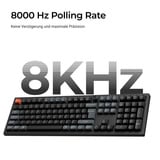 Keychron V6 Ultra 8K, Gaming-Tastatur schwarz, DE-Layout, Keychron Silk POM Red, Hot-Swap, RGB