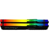 Kingston FURY DIMM 64 GB DDR5-5600 (2x 32 GB) Dual-Kit, Arbeitsspeicher schwarz, KF556C36BBEAK2-64, FURY Beast RGB, AMD EXPO