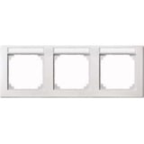 Merten Rahmen dreifach mit Beschriftungsträger Typ 473319, Abdeckrahmen, M-SMART System M weiß (matt), Retail