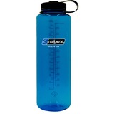 Nalgene Trinkflasche "Wide Mouth Sustain Silo" 1,5 Liter, 48oz transparent/blau, Weithalsflasche