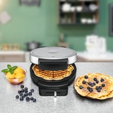 Rommelsbacher Waffelautomaten WA 850, Waffeleisen schwarz/silber