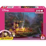 Schmidt Spiele Thomas Kinkade Studios: Disney - Mickey and Minnie Sweetheart Campfire, Puzzle 200 Teile