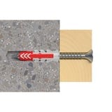 fischer Dübel DUOPOWER 6x30 BigBox hellgrau/rot, 950 Stück, wiederverschließbare Dose
