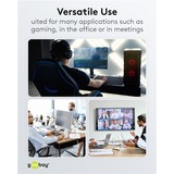 goobay Ethernet-Kabel USB-C 3.2 Gen2 Stecker > RJ-45 Stecker, LAN-Adapter schwarz/silber, 10 Meter, geflochtener Textilmantel