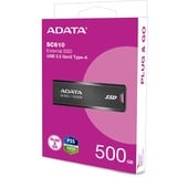 ADATA SC610 500 GB, Externe SSD schwarz, USB-A 3.2 Gen 2
