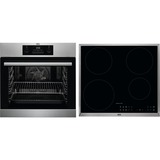 AEG Kombi B34I, Backofen-Set edelstahl/schwarz, inkl. TR2LV Flexirunner-Vollauszug (2 Paar)