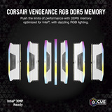 Corsair DIMM 64 GB DDR5-5600 (2x 32 GB) Dual-Kit, Arbeitsspeicher weiß, CMH64GX5M2B5600C40W, Vengeance RGB, INTEL XMP