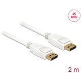 DeLOCK Kabel DisplayPort 1.2 Stecker > DisplayPort Stecker 4K weiß, 2 Meter
