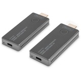 Digitus 4K Wireless Video Extender HDMI > HDMI, 30 Meter, HDMI Verlängerung schwarz/silber, Sendeeinheit + Empfängereinheit