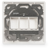 Digitus Leerdose für Keystone Module, 2x RJ-45, Anschlussdose weiß, 45° Auslass