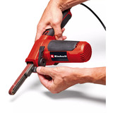 EINHELL Bandfeile TC-BF 500 E, Elektrofeile rot/schwarz, 500 Watt, inkl. 6-teiliges Schleifbandset