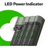 GP Batteries USB Akkuladegerät M452, mit 4 Ladeslots grau, inkl. 4x GP Akkus AA 2.600mAh
