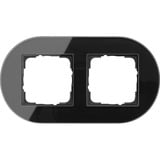 Gira Abdeckrahmen zweifach, Abdeckung schwarz, Retail