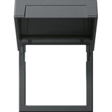 Gira Montagerahmen mit Klappdeckel 45 mal 45 Millimeter, Adapter anthrazit, Retail