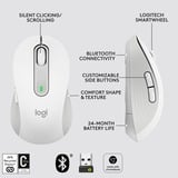 Logitech Signature M650 Wireless, Maus weiß, Größe M, Chromebook zertifiziert