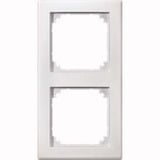 Merten Rahmen zweifach waagerecht und senkrecht Montage, Duroplast, glänzend, 462219 weiß (glänzend), Retail