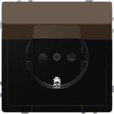 Merten Schutzkontaktsteckdose mit Klappdeckel bronze, Retail