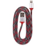 OWC Premium Braided Lightning > USB Kabel rot/grau, 1 Meter