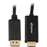 Sharkoon Adapterkabel Displayport 1.2 > HDMI 4K schwarz, 3 Meter