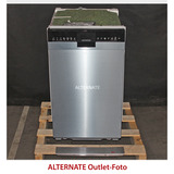 Siemens SR43ES25ME iQ300, Spülmaschine edelstahl (gebürstet)/schwarz, 45 cm, Home Connect