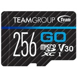 Team Group GO 256 GB microSDXC, Speicherkarte schwarz/blau, UHS-I U3, V30