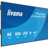 iiyama LH8666UHSB-B1AG, Public Display schwarz (matt), UltraHD/4K, VA, HDMI, USB-C
