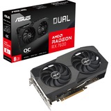 ASUS Radeon RX 7600 DUAL OC, Grafikkarte schwarz, RDNA 3, GDDR6, 3x DisplayPort, 1x HDMI 2.1