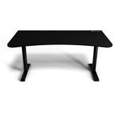 Arozzi Arena Gaming-Tisch, Pure Black schwarz, vollflächiges Mikrofaser-Mauspad