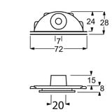 Busch-Jaeger Leitungseinführung hoher Schieber weiß, Retail