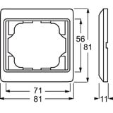 Busch-Jaeger Rahmen einsfach platin, Retail
