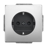 Busch-Jaeger Schutzkontakt Steckdosen Einsatz edelstahl, Retail