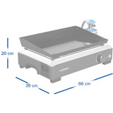 Campingaz Plancha Othello 1 CV, Grillplatte schwarz/edelstahl, 2,8 kW, für CV 470 Plus
