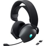 Dell Alienware Tri-Mode Wireless AW725H Dark Side of the Moon, Gaming-Headset schwarz, Hi-Res Audio, Bluetooth, 2,4 GHz, Kabel