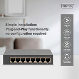 Digitus 8-Port Gigabit, Switch schwarz