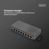 Digitus 8-Port Gigabit, Switch schwarz