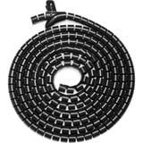 Digitus Flexibler Kabelspiralschlauch mit Einzugshilfe, Kabelführung schwarz, 5 m