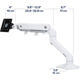 Ergotron HX Monitor Arm mit HD-Gelenk, Monitorhalterung weiß, für ultrabreite Curved Monitore