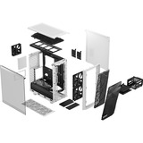 Fractal Design Meshify 2 Compact White TG Clear Tint, Tower-Gehäuse weiß/schwarz, Tempered Glass