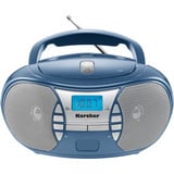 Karcher RR 5025-C, Radio blau/silber, Tragbarer CD-Player mi UKW-Radio
