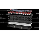 Keychron V4, Gaming-Tastatur schwarz/blaugrau, DE-Layout, Keychron K Pro Brown, Hot-Swap, RGB