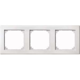 Merten Rahmen dreifach waagerecht und senkrecht Montage, Thermoplast, matt, 484319 weiß (matt), Retail