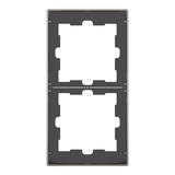 Merten Rahmen für zwei Einheiten, Metall, glänzend, mit Klemm- und Schraubbefestigung, IP20 nickel, Retail