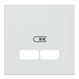 Merten Zentralplatte für System M USB Ladestation Einsatz weiß, Retail